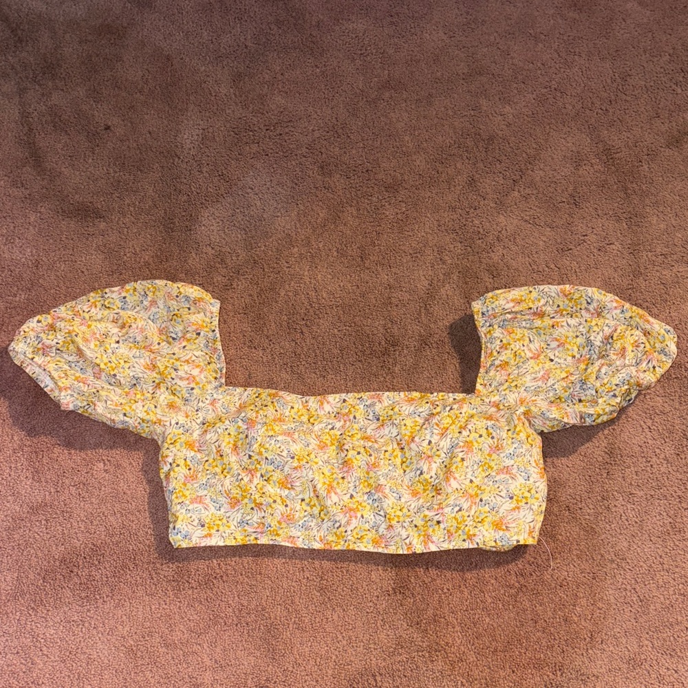 Floral Yellow Women's Top